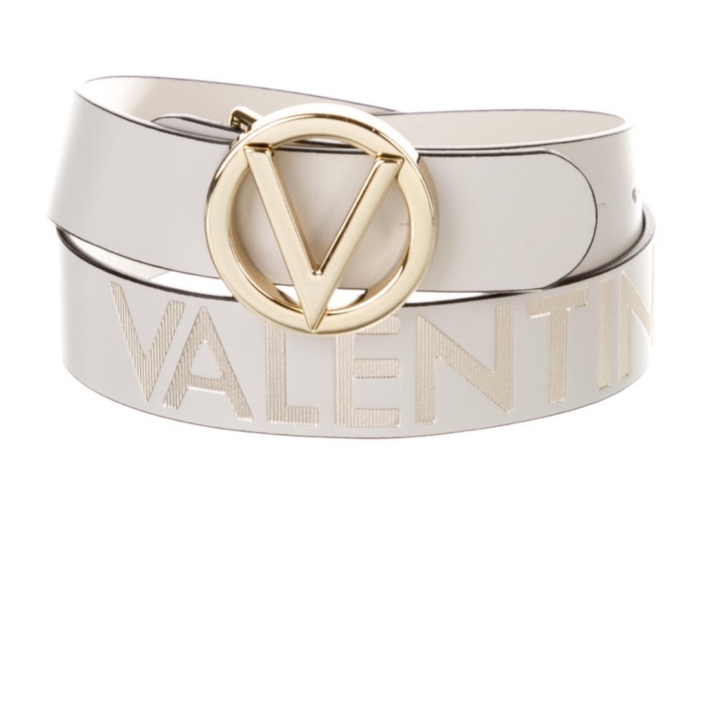 Valentino Cream and Gold Women's Belt
